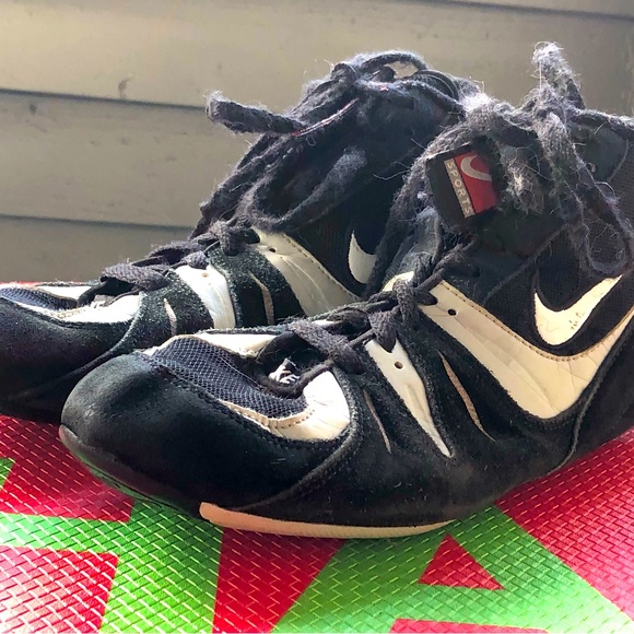 Nike Shoes Nike Speed Sweep Vi Wrestling Mens Black White Suede Wrestling Shoes Size 85